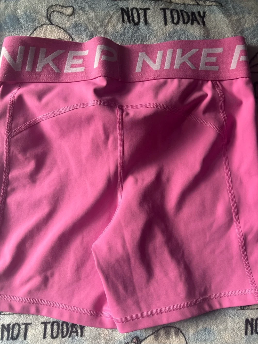 Nike Pro Women's Hot Pink Bike Shorts with White Swoosh